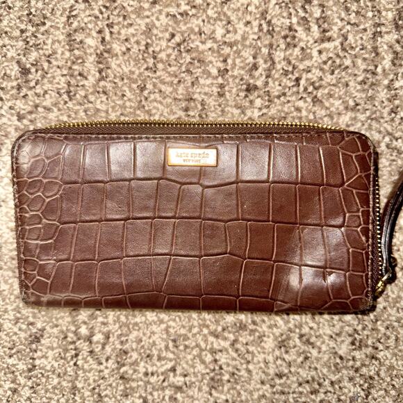 Kate Spade Rialto Place Neda Clutch Wallet Brown - Picture 8 of 8